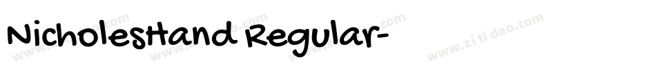 NicholesHand Regular字体转换